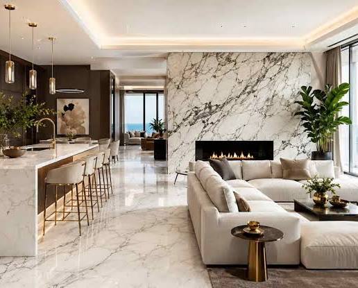 Spacious luxury living room at Kalpataru Amare Juhu